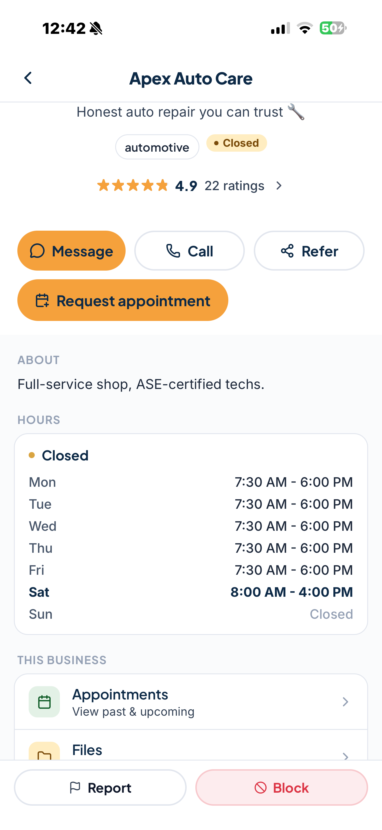 Business profile